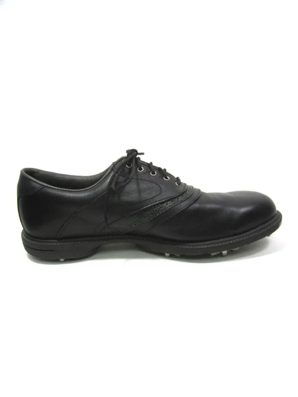 FootJoy Mens $169 10M 10 M Superlites Golf Shoes 58166 Solid Black Leather